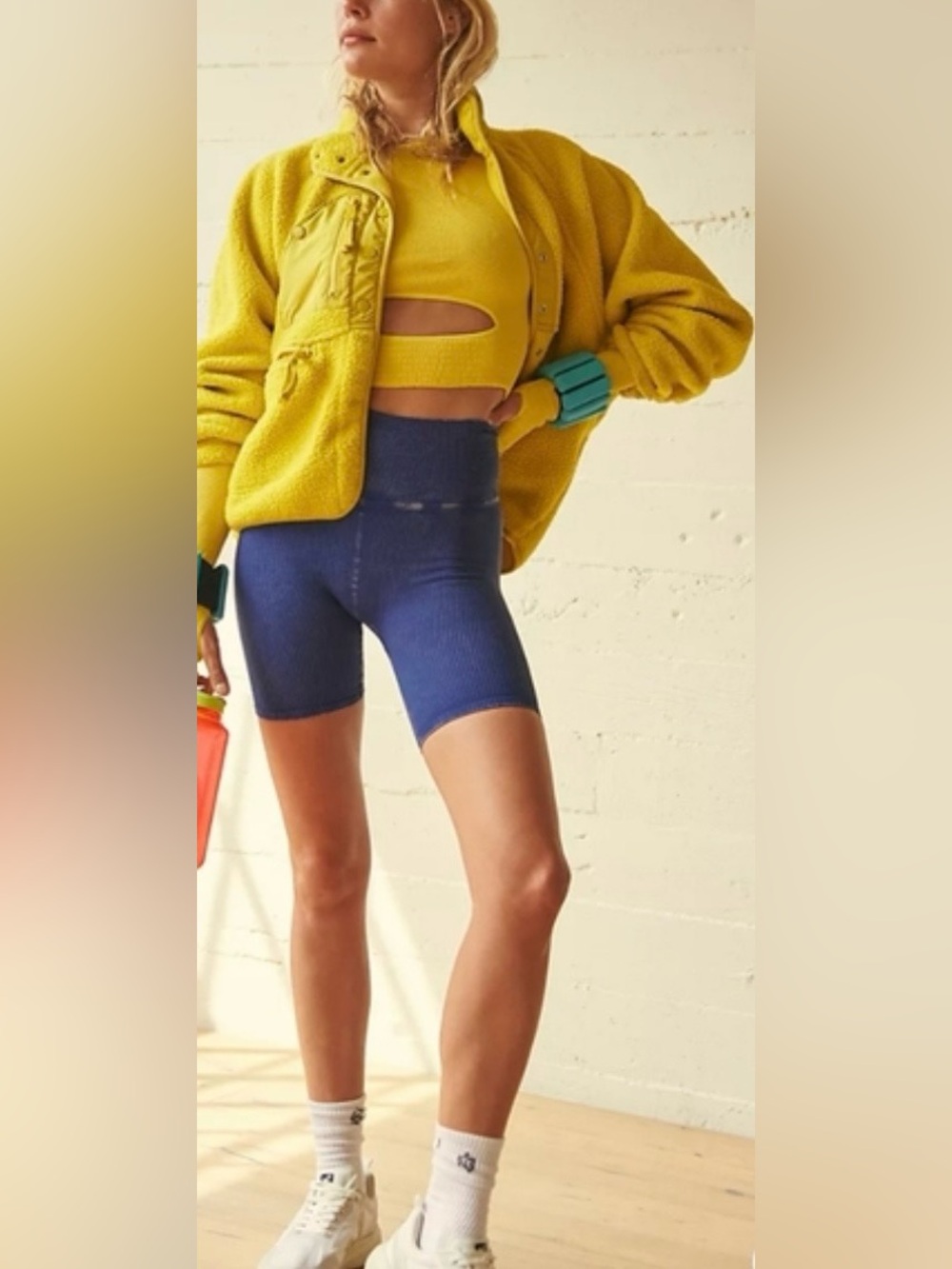 NWOT Free People Good Karma Ruched Bike Shorts